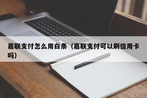 嘉联支付怎么用白条（嘉联支付可以刷信用卡吗）