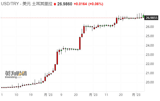土耳其里拉再刷历史新低 通胀反弹令投行进一步看衰汇率