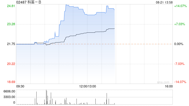 科笛-B获纳入恒生指数系列成份股 股价现涨超12%