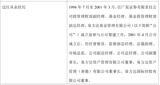 易方达高层微调：刘晓艳任联席董事长并仍担任公司总经理，吴欣荣新任执行总经理