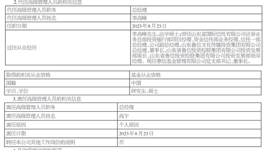 总经理离职，泰信基金20年公募规模513亿，71%靠货币基金支撑