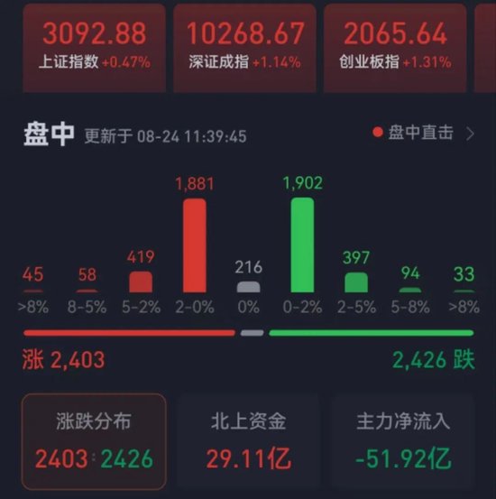 创业板指涨1.3%！黄金股发力涨近3%